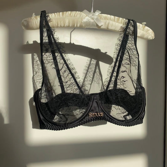 BLACK ADEELA BRA