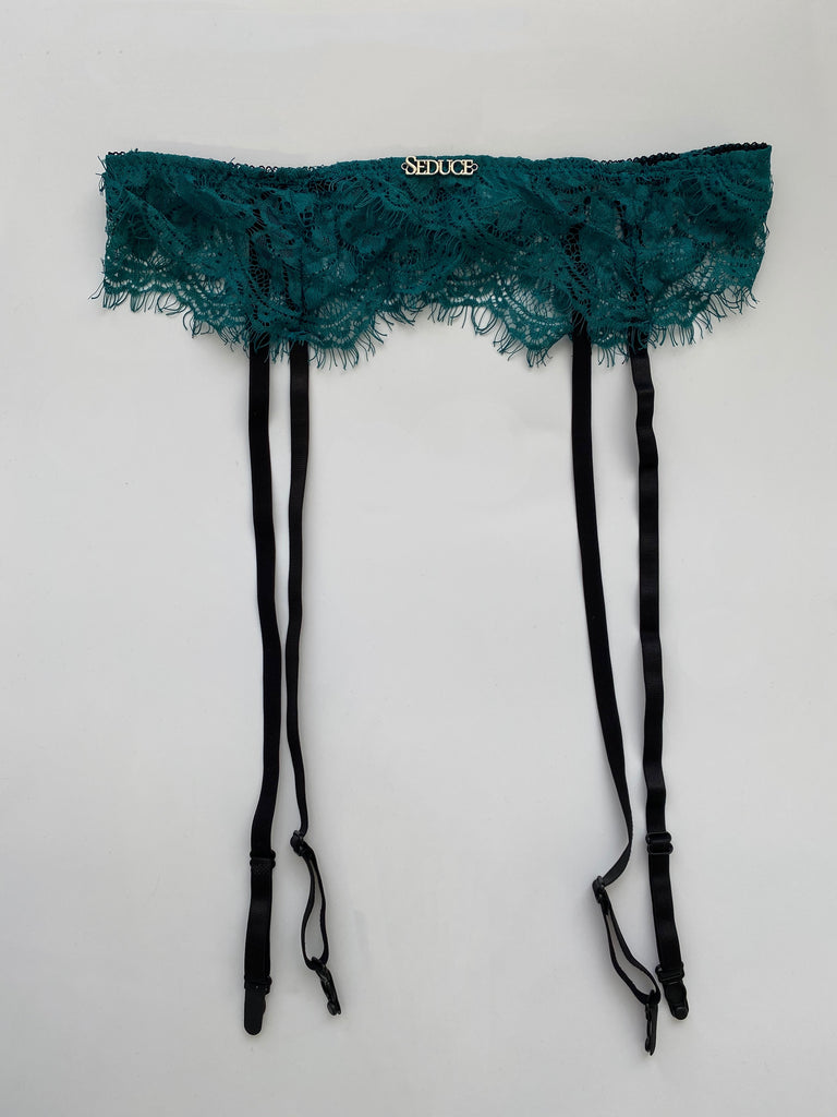 Green Lace Suspender